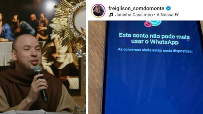 Frei Gilson relata bloqueio de suas comunidades no WhatsApp: “uso minhas redes sociais para rezar”